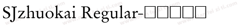 SJzhuokai Regular字体转换